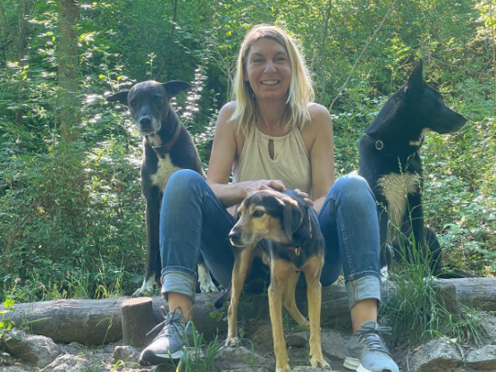 Foto Karin und Hunde